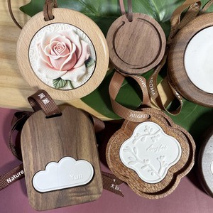 Tùy Chỉnh Bằng Gỗ Treo Xe Làm Mát Không Khí Flameless Tinh Dầu Thạch Cao Khuếch Tán Cho Reed Khuếch Tán Bộ Cho Hương Liệu - Product Image 2