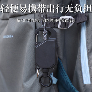 Cordon de sécurité télescopique noir pour canne à pêche, ligne de contrôle pour la pêche en eau douce, longueur facile à ajuster - Product Image 5