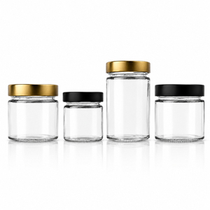 Frascos de Vidrio Sellados en Stock, 100ml, 150ml, 180ml, Botella Redonda de Vidrio para Almacenamiento con Tapa de Rosca - Product Image 1