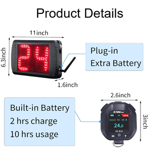 Handgehaltene Stoppuhr mit 50m Reichweite, LED-Digitalanzeige, Basketball-Spieluhr für 12s, 14s, 24s Schusszeitmessung bei Multisport-Wettkämpfen - Product Image 3