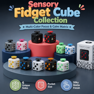 Nouveau Cube <span class=keywords><strong>Anti</strong></span>-<span class=keywords><strong>Stress</strong></span> à 6 Faces pour Enfants et Adultes, <span class=keywords><strong>Gadget</strong></span> de Bureau pour l'ADHD et la Concentration - Product Image 2
