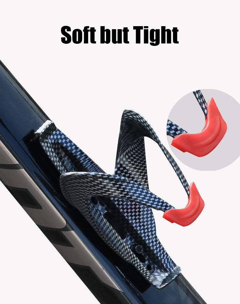 Hongdak New V-Shaped Plastic Bike Water Bottle Cage Bicycle Carbon Fiber Texture Bike Kettle Stand Holder