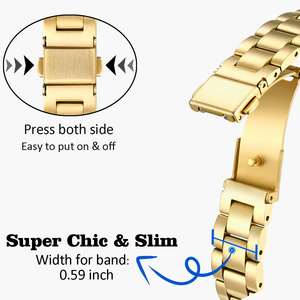 Keepwin-Pulsera de metal para mujer, correa de reloj de 40mm para <span class=keywords><strong>Apple</strong></span> iWatch 9 <span class=keywords><strong>SE</strong></span> 8 7 6 5 4 3 2 1 - Product Image 4