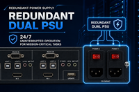 Switcher Presentasi 4K60hz DP 4x1, 4 DP Input 1 DP Output Multiviewer 4x1 KVM untuk Penggunaan Sekolah, Perusahaan, dan Komersial