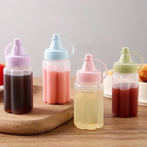 Lot de 4 mini-bouteilles à sauce, distributeurs de condiments, flacons de ketchup, contenants à sauce moutarde et vinaigrette, accessoires de cuisine pour bento - Product Image 2