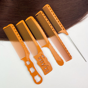 Nouveau peigne à cheveux en plastique salon de coiffure Tony antistatique en Fiber de carbone peigne à cheveux ensemble Salon Designer style outils de coupe - Product Image 3