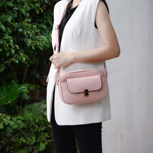 MKF Collection Mia K FCJ Michaela Women's Leather Shoulder Bag Chain Pearl Single Strap Fashionable for Summer Winter Polyester