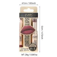 Offre Spéciale 2 en 1 rouge à lèvres ensemble Lip Liner maquillage pour femmes imperméable longue durée cosmétiques maquillage coréen rouge à lèvres mat