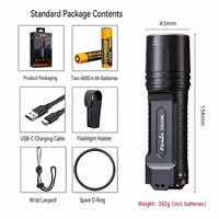 Lampe torche tactique LED UV à double lumière Tk35r, 5800 lumens, stroboscope, IP68, charge rapide en 2h, autonomie de 105h, lampe torche LED pour la chasse nocturne