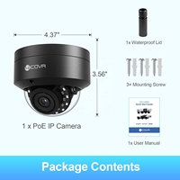 Cámara de Seguridad PoE 4COVR 8Mp 4K, Cámara IP para Exteriores con Audio, Visión Nocturna, Detección Facial por IA, Vigilancia CCTV, Visualización Remota por Aplicación