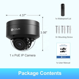 Caméra de sécurité IP PoE 4COVR 8Mp 4K extérieure avec audio, vision nocturne, détection de visage humain par IA, surveillance CCTV, visualisation à distance via application - Product Image 6
