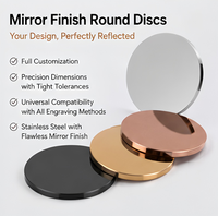 Disque rond vierge en acier inoxydable poli miroir pour pendentif de bijoux DIY, pièce de monnaie à graver, étiquette métallique, vente en gros