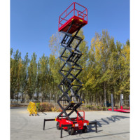 Plateforme élévatrice mobile à ciseaux aérienne 4m-18m, déplacement manuel, marque YANCHA, capacité de charge 500kg, moteur AC, garantie 1 an, utilisation extérieure