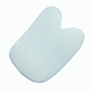 Planche de massage Gua Sha en jade Xiuyan blanc naturel, design en V, outil de raclage nasal, prix de gros usine Chine, OEM - Product Image 1