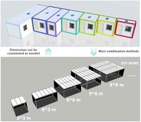 Oficina Contenedor Prefabricada 3D Fácil de Mover, Desmontable, Tipo Flat Pack, para Oficina en Casa, Hotel, Ecológica y Transpirable
