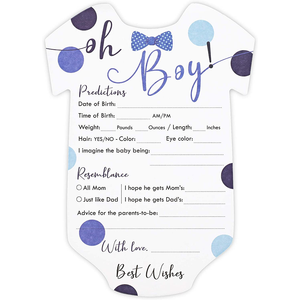 Consejo y predicción tarjetas de bebé ducha nuevo padre mensaje Consejo <span class=keywords><strong>libro</strong></span> nueva mamá y papá tarjeta bebé ducha Decoración - Product Image 2