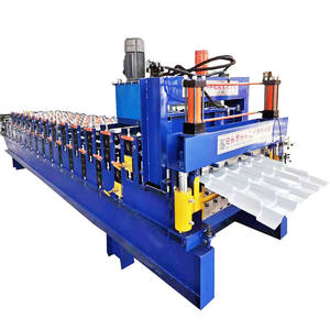 Machine de formage <span class=keywords><strong>à</strong></span> rouleaux pour tuiles de toiture en zinc émaillé du Zimbabwe de 925 mm de largeur d'alimentation et tôle de toiture en métal IBR <span class=keywords><strong>à</strong></span> <span class=keywords><strong>double</strong></span> couche - Product Image 1