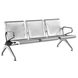 Sillas de Espera de Acero Inoxidable Bao Xian BX-SS83, Asientos en Fila con Pasamanos, para Uso en Aeropuertos, Hospitales y Bancos - Product Image 1