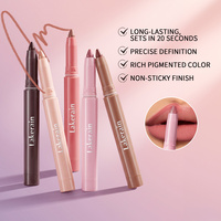 Vendor Grosir Lip Liner Pink Retractable Private Label, Nude Tahan Lama Anti Luntur Tahan Air Matte Cream Lipliner Vegan