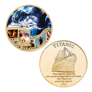 5 Películas Americanas: Monedas <span class=keywords><strong>de</strong></span> Oro <span class=keywords><strong>de</strong></span> Titanic. Monedas Conmemorativas <span class=keywords><strong>de</strong></span> Personajes <span class=keywords><strong>de</strong></span> Películas. Perfecto para coleccionar o regalar. - Product Image 3
