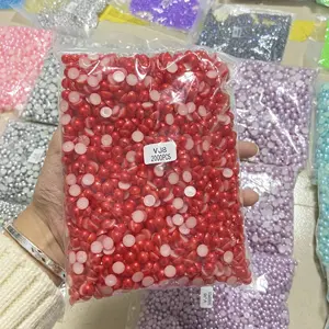 XULIN 118 Kinds Colors ABS Craft Pearl 1.5-16mm Plastic Flat Back Half Round Wholesale Pearls For Crafts