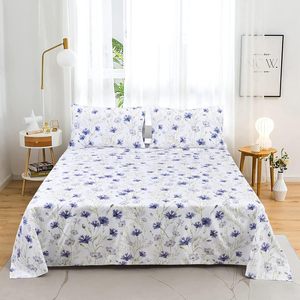 100% cotton kỹ thuật số phản ứng in tờ thiết lập sang trọng hoa in Đặt cược tờ đặt tấm Ga Trải Giường Bông thiết lập in màu tím - Product Image 1