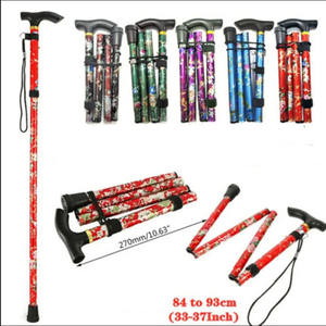 Canne de marche télescopique pliante avec imprimé floral, réglable pour les personnes âgées, randonnée en plein air et alpinisme, bâton à 5 sections - Product Image 3
