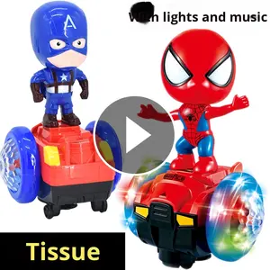 Regalo para el Día del Niño, Juguete Electrónico Robot de Iron <span class=keywords><strong>Spider</strong></span>-<span class=keywords><strong>Man</strong></span> Bailarín de los Vengadores con Función de Luz, Material Plástico - Product Image 5