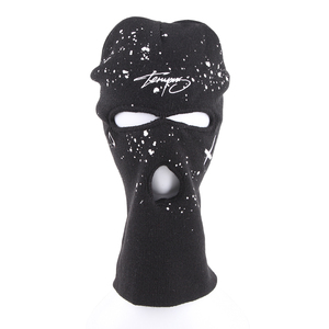 Tùy Chỉnh Mens Phong Cách Mới Đầy Đủ Mặt Đi Xe Đạp Dệt Kim Một Lỗ Balaclava Jacquard Acrylic Mùa Đông Beanies Mặt Ấm Bìa Trượt Tuyết Mặt Nạ - Product Image 4