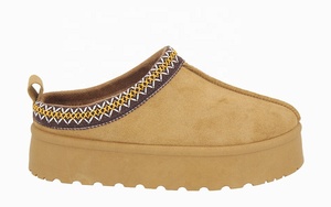 Piattaforma YL-1266 calda e confortevole per interni in pelliccia di peluche casa camera da letto pantofole invernali da donna EVA - Product Image 5