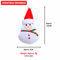 Jouets à mâcher pour chat en peluche à la catnip de Noël, motifs Père Noël, Bonhomme de neige, Pingouin, Canne à sucre, en tissu doux et coton PP, pour l'entraînement et le jeu