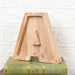 Hucha de madera al por mayor, hucha acrílicas <span class=keywords><strong>con</strong></span> letras del alfabeto, hucha <span class=keywords><strong>con</strong></span> letras grandes de madera para niños - Product Image 1