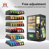 Distributeur automatique de collations et de boissons intelligent, norme allemande, paiement par code QR 24h/24, acier inoxydable, surveillance à distance