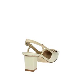 Sandali con Tacco Laura Biagiotti da Donna, Modello Slingback, Beige 8989, Punta Quadrata, Tacco Largo - Product Image 3