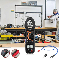 Pinza amperimétrica, corriente CA/CC, voltaje CA/CC, capacitancia, continuidad, diodo, frecuencia, resistencia