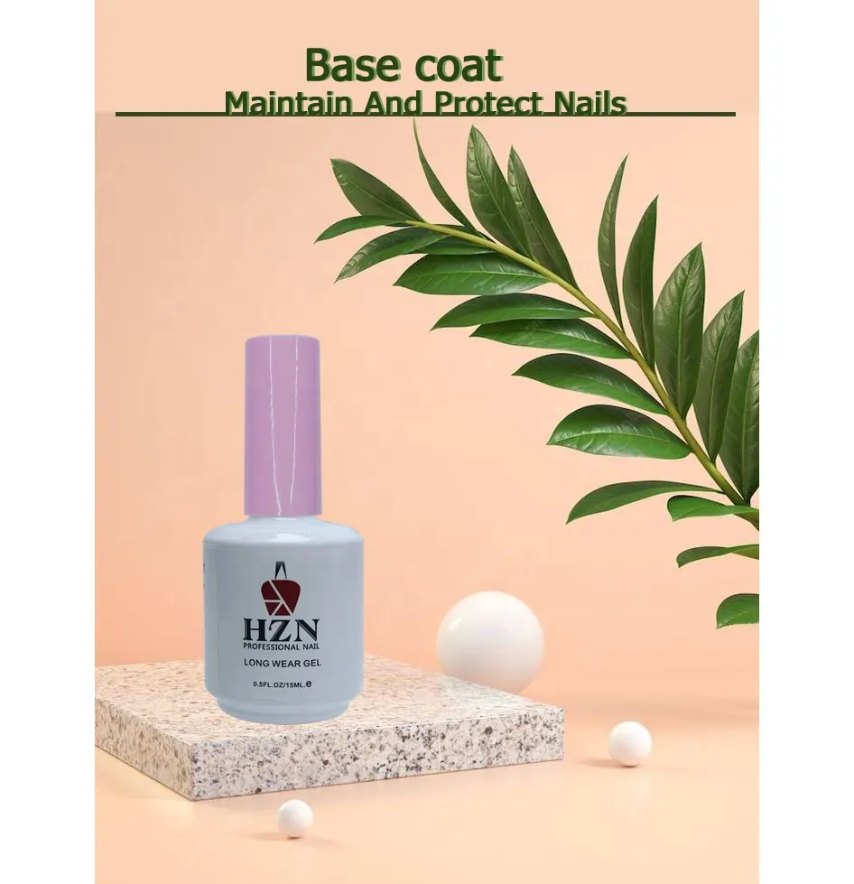 Hanzhinail fórmula de atualização mais recente de longa duração 28+ dias esmalte de unhas guangdong top & base coat para prensar unhas