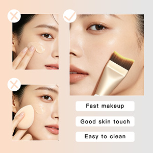 Juego de Brochas de Maquillaje Planas con Logotipo Personalizado, Brochas Profesionales para Maquillaje Contorneado, para Cosméticos Líquidos y en Crema - Product Image 5