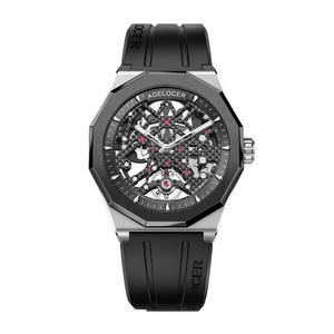AGELOCER Montre Schwarzwald originale Montre de sport pour hommes Montre mécanique automatique lumineuse creuse Cadeau d'anniversaire pour hommes - Product Image 1