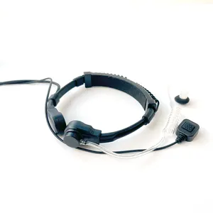 Walkie-talkie PTT, auriculares telescópicos con control de garganta, Radio bidireccional, micrófono adecuado para una variedad de walkie-talkies