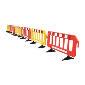 सड़क सुरक्षा के लिए पीले और लाल प्लास्टिक सड़क यातायात प्रबंधन बाधा