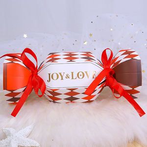 Commercio all'ingrosso di lusso a forma di caramella di nozze scatola di cioccolato e biscotti vendita calda scatola di carta regalo con nastro per feste Festival - Product Image 6