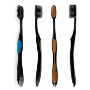Cepillo de Dientes Manual Personalizado para Adultos, con Cerdas Suaves, Cabezal Pequeño, Blanqueador, Colorido, Mango Negro de 18.3cm - Product Image 2