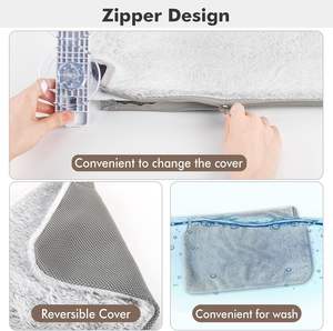 Amosijoy hot on <span class=keywords><strong>Amazon</strong></span> piel de conejo y cubierta de sándwich hamaca para gatos con 4 ventosas MARCO DE Metal sólido percha para ventana de gato - Product Image 3