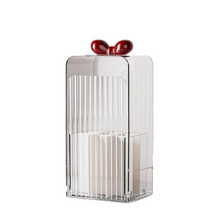 PET Desktop Makeup Brush Holder With Flip Top And Storage Compartment For Eyebrow Pencil Eyeshadow Lipstick Lip Gloss Cosmetic - Product Image 3
