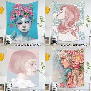 Art Decor Unique Coloré Frais Illustration Série Chambre Esthétique Haute Qualité 3d Impression Numérique Tapisseries - Product Image 1