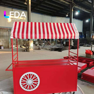 Carrito de Decoración para Bodas al Aire Libre LEDA, Carrito para Exhibición de Flores, Carrito de Algodón de Azúcar, Carrito Negro para Dulces - Product Image 6