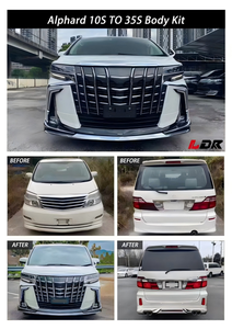 Kit carrosserie d'usine pour <span class=keywords><strong>Alphard</strong></span> <span class=keywords><strong>ANH10</strong></span> 2001-2007, lifting vers <span class=keywords><strong>Alphard</strong></span> AGH35 2022, kit avec capot, garde-boue, pare-chocs de qualité OEM, phare - Product Image 6