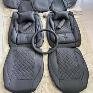 <span class=keywords><strong>Coprisedili</strong></span> <span class=keywords><strong>Auto</strong></span> <span class=keywords><strong>Universali</strong></span> in Pelle di Lusso, Set Completo di Cuscini per Sedili per Tutte le Stagioni - Product Image 2