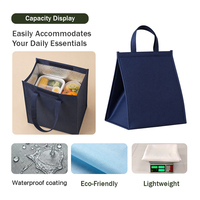 Sac isotherme imperméable non tissé avec fermeture auto-agrippante et doublure en feuille d'aluminium, idéal pour le transport en chaîne du froid (OEM)