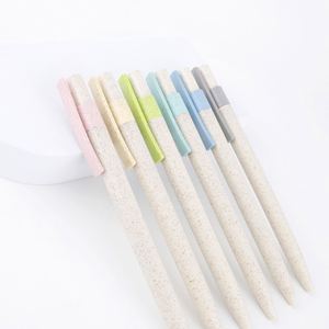 Custom Logo Eco-Friendly Biodegradable <b>Ballpoint</b> <b>Pen</b> Sports Body Type Made From Wheat Straw and Plastic Nature Inspired - Product Image 4